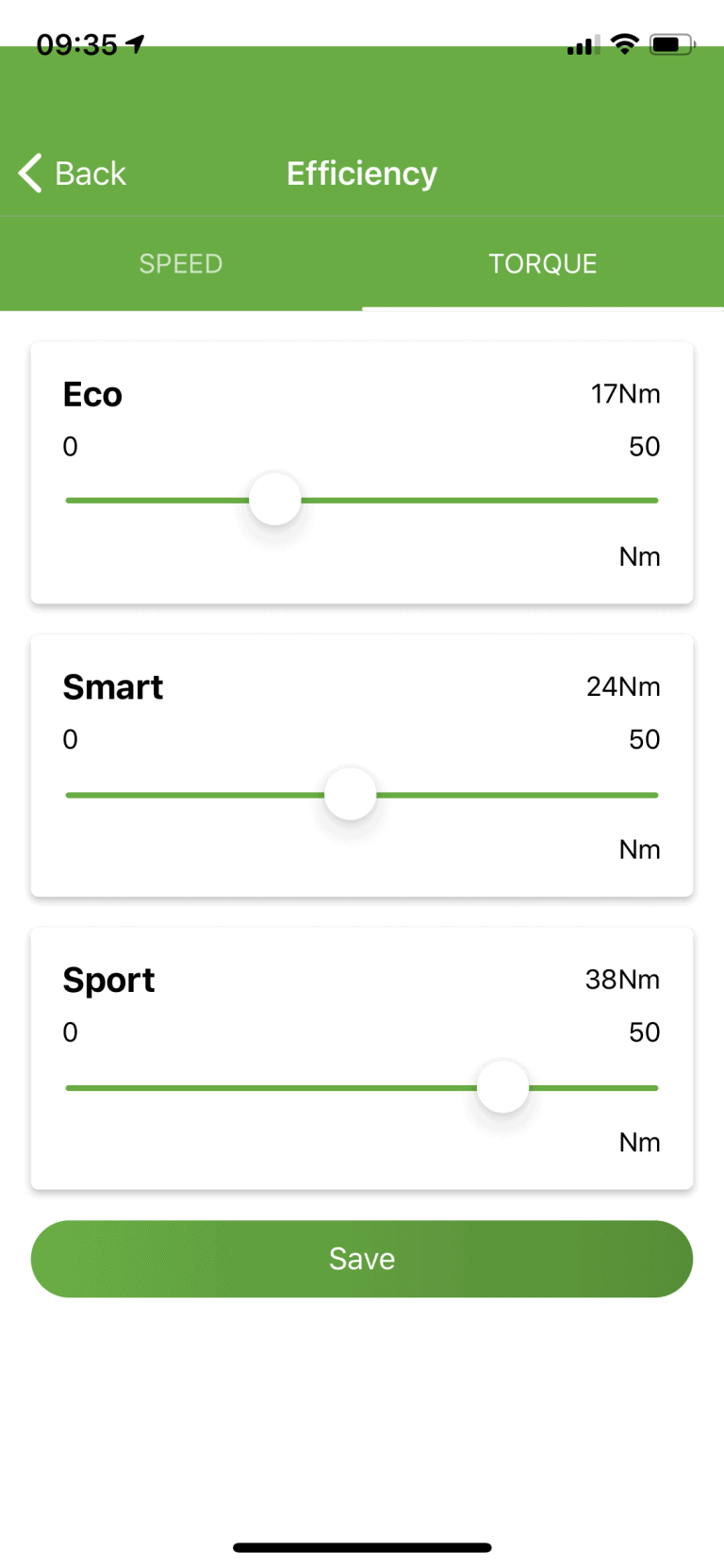 Pendix App vermogen aanpassen 001